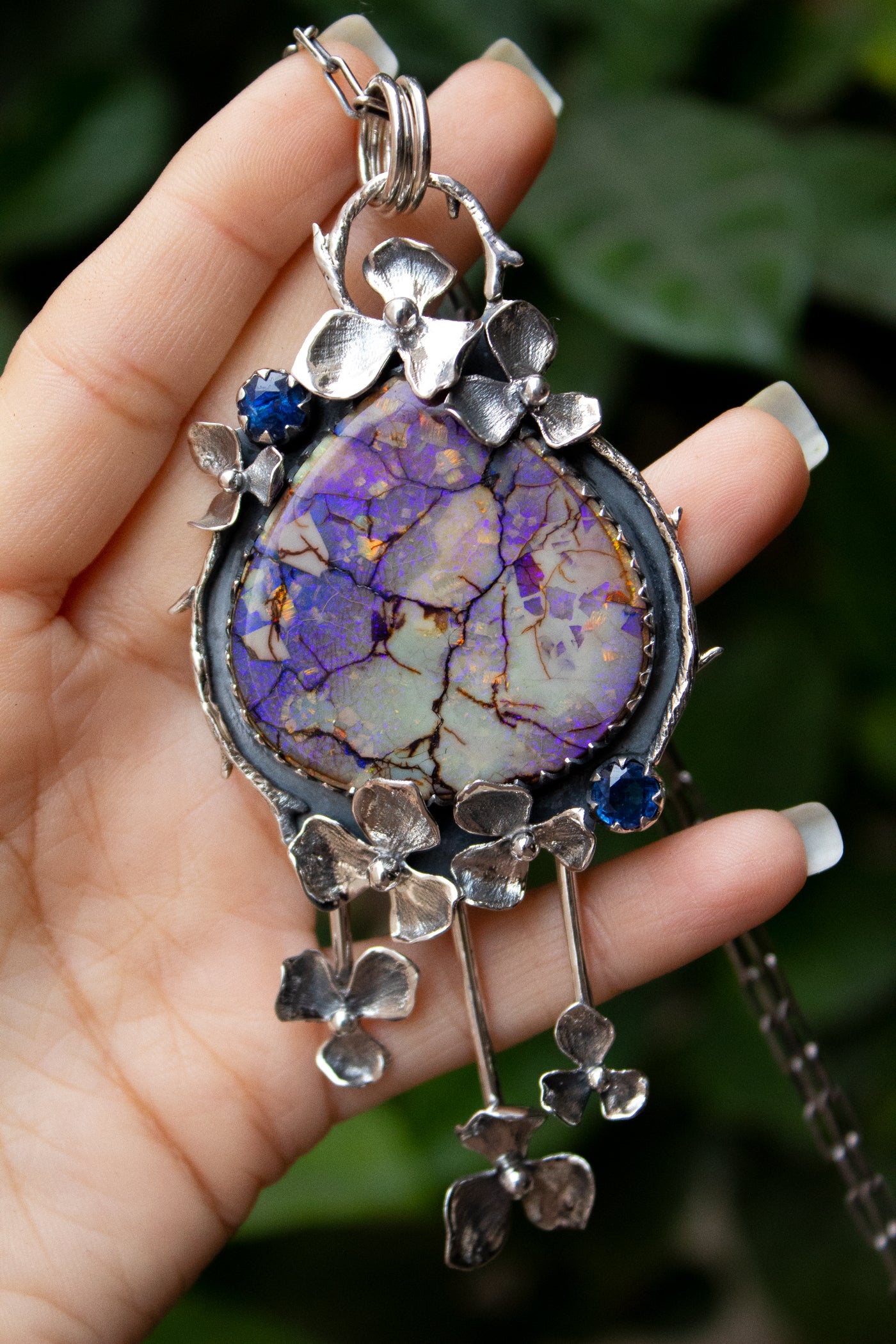 Blossom Radiance: Monarch Opal Pendant, AP-7344