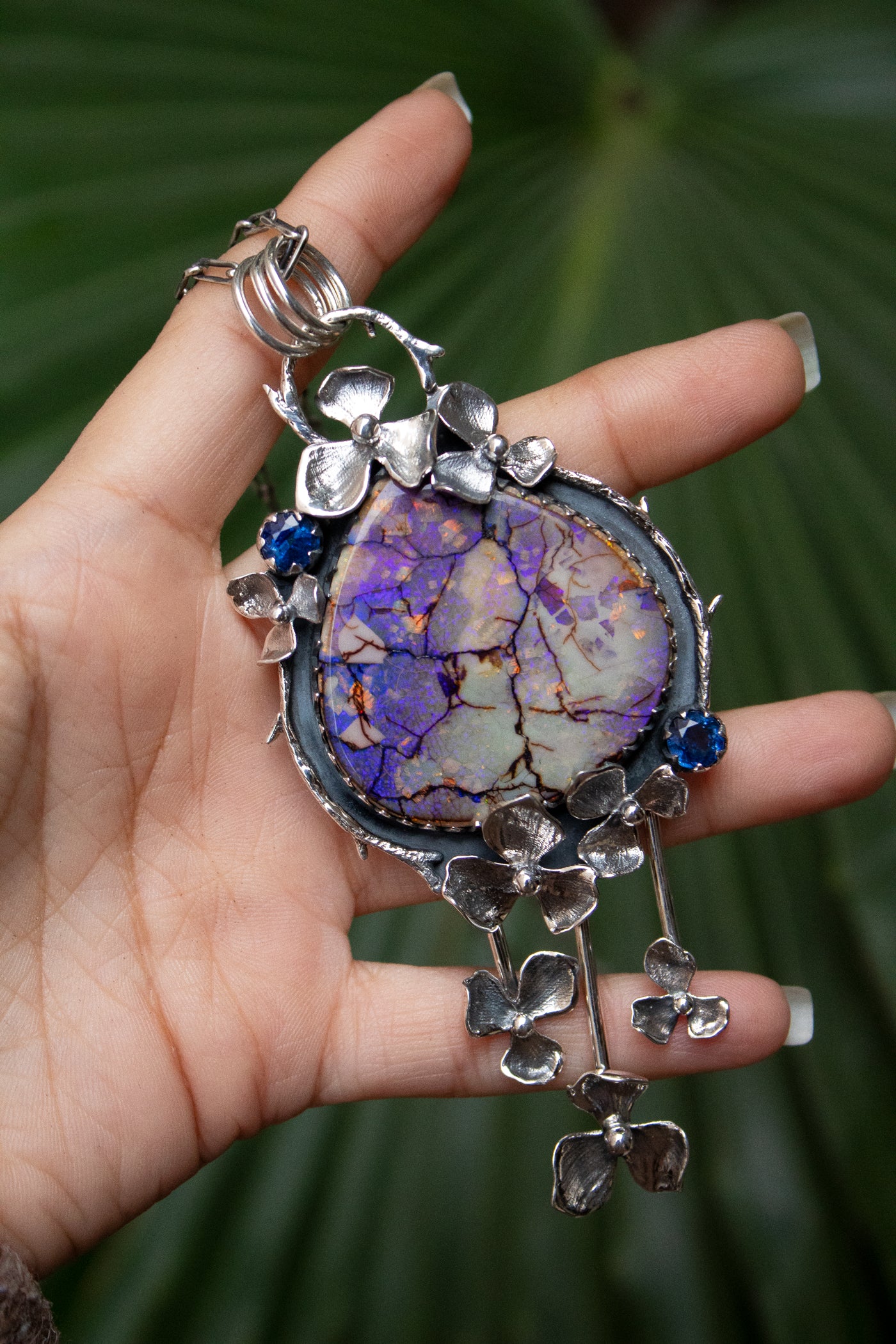 Blossom Radiance: Monarch Opal Pendant, AP-7344