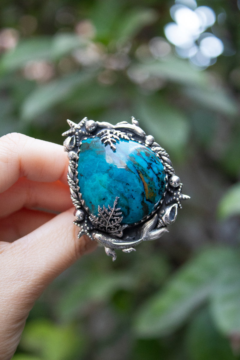 Tidebound Reverie Ring: Blue Opal, AR-7802