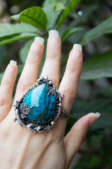 Tidebound Reverie Ring: Blue Opal, AR-7802