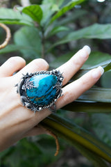 Tidebound Reverie Ring: Blue Opal, AR-7802