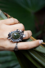 Earthly Bloom: Jasper Ring AR-7343