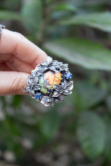 Royal Eclipse — Monarch Opal & Kyanite Ring, AR- 7785