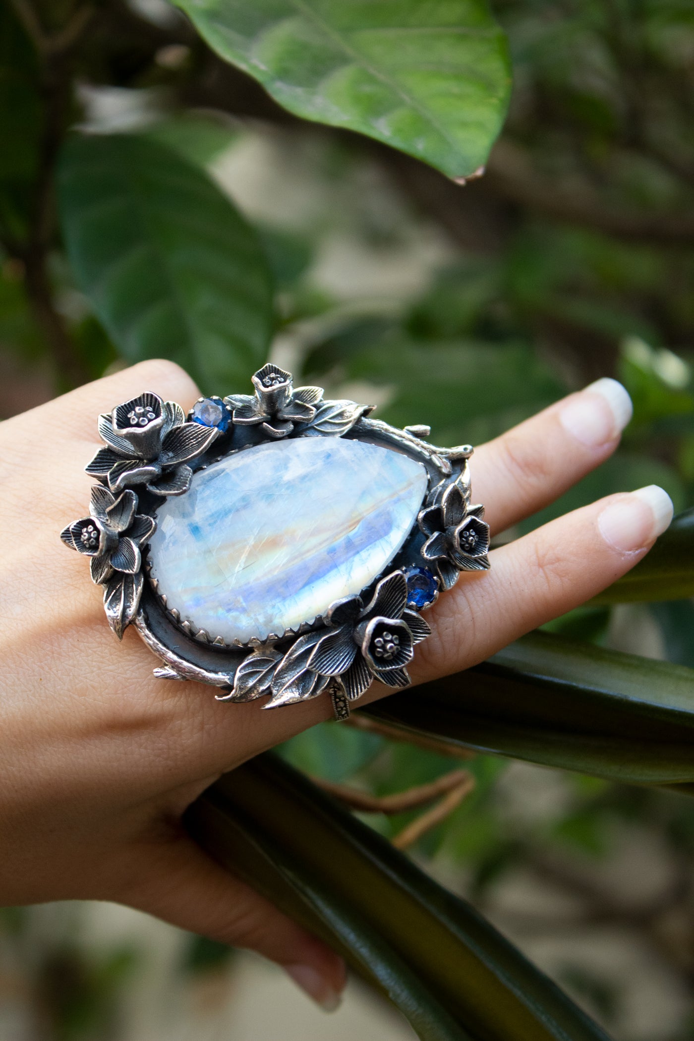 Luminous Grove Moonstone Ring, AR-7809