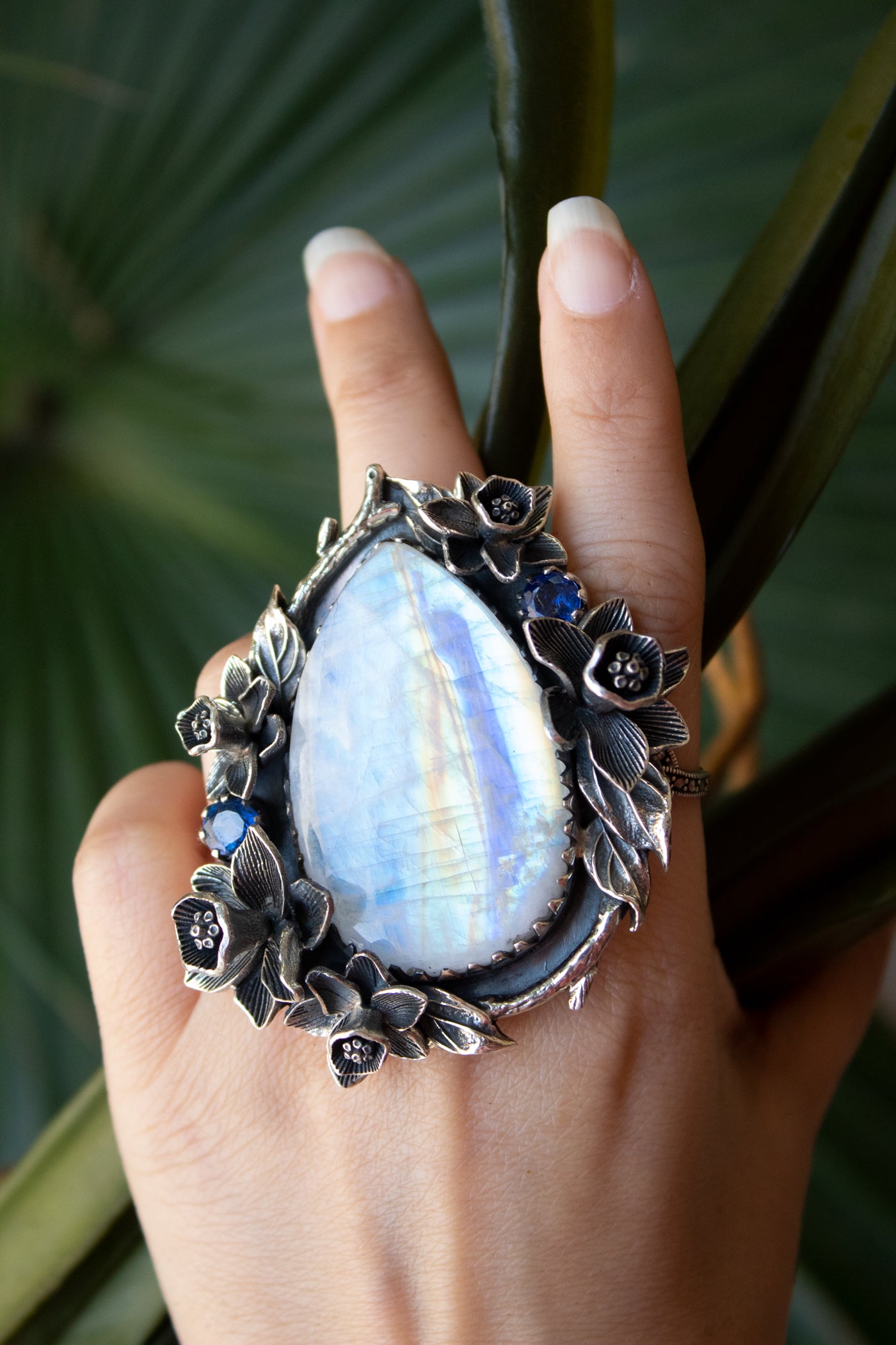 Luminous Grove Moonstone Ring, AR-7809