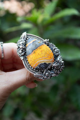 Golden Sunfield: Bumble Bee Jasper Ring, AR-7812