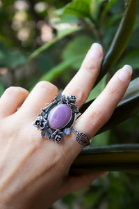 Violet Reverie: Phosphosiderite Ring, AR-7816