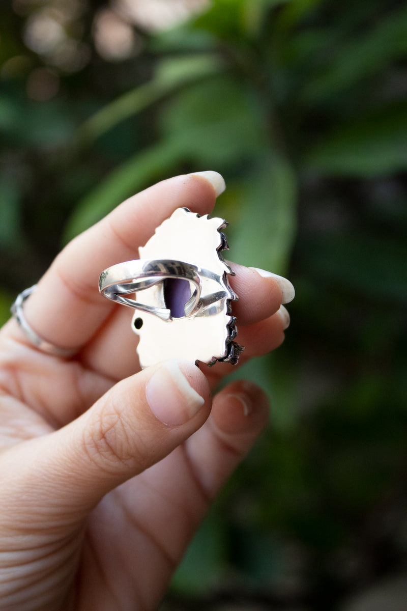 Violet Reverie: Phosphosiderite Ring, AR-7816