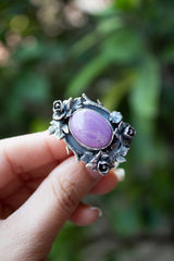 Violet Reverie: Phosphosiderite Ring, AR-7816