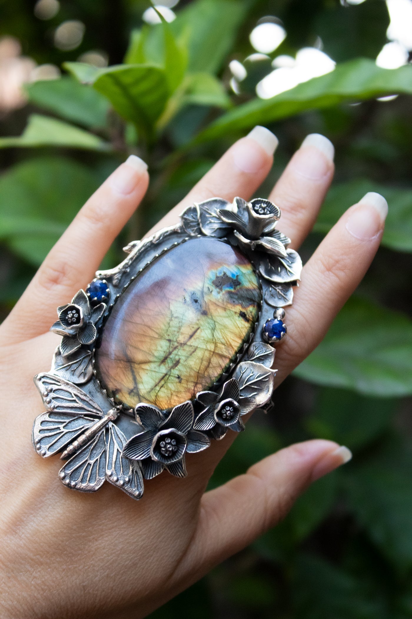 Solarwing Reverie: Labradorite Ring, AR-7811