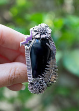 Coffin Black Onyx Ring, AR-7027