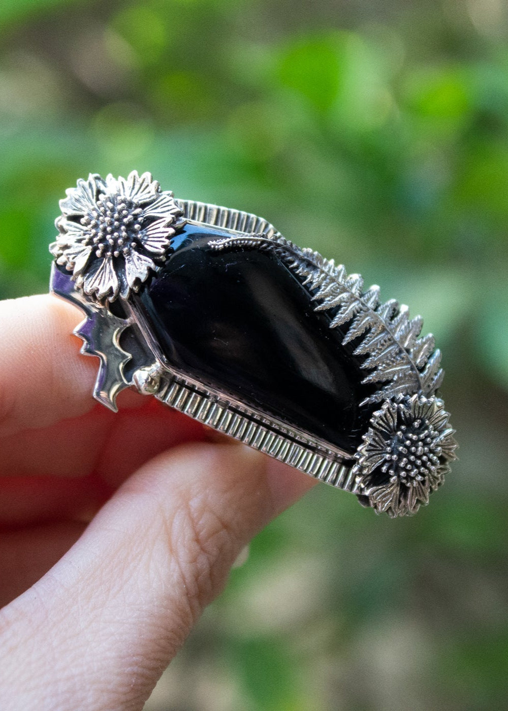 Coffin Black Onyx Ring, AR-7027