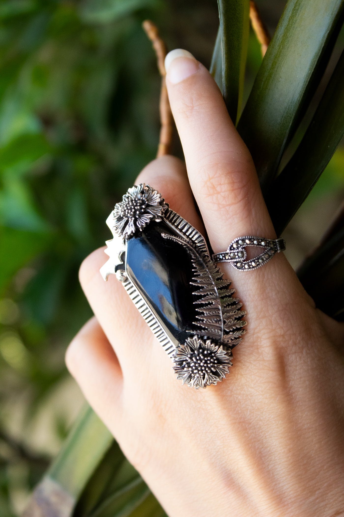 Coffin Black Onyx Ring, AR-7027