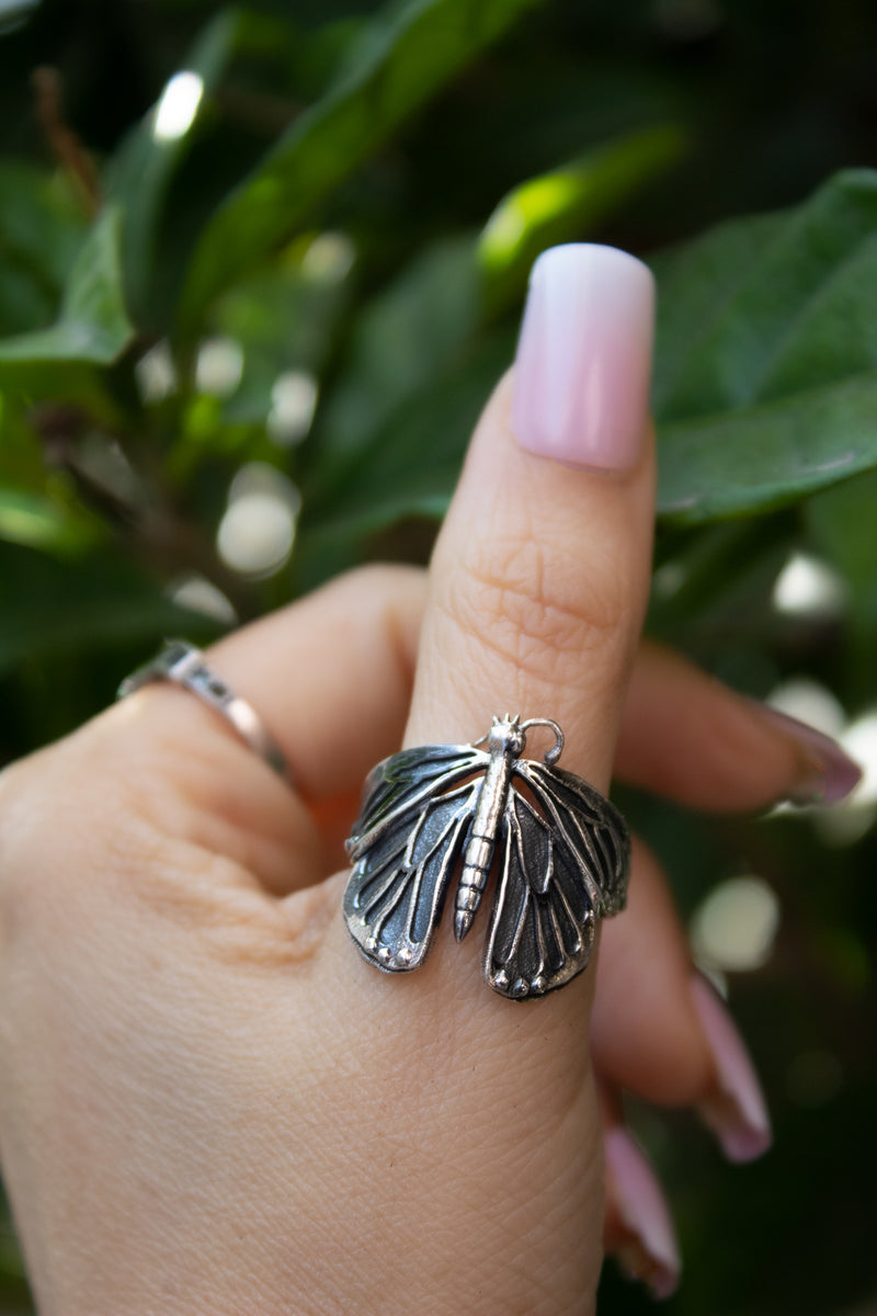 Metamorphosis Butterfly Silver Ring, AR- 7378