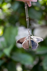 Metamorphosis Butterfly Silver Necklace, AP- 7379