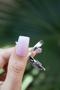 Twilight Blossom – Black Onyx & Moonstone Ring, AR-7393