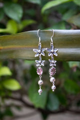Wildflower Ember Drops: Pink Tourmaline Earring, AE-7814