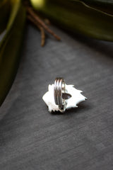 Rose Thorn: Rose Quartz & Garnet Floral Ring, AR-7391