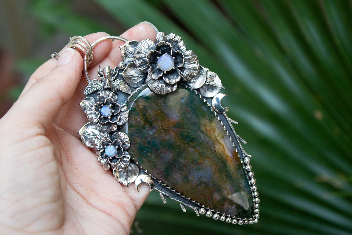 Whispering Forest: Moss Agate Pendant, AP- 6991