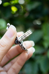 Veil of Shadows - Agua Nueva Agate Ring, AR-7628