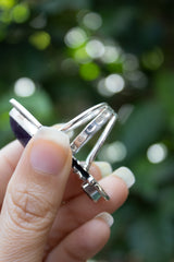 Whisper of the Twilight Moth – Amethyst & Green Tourmaline Ring, AR-7402
