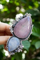 Rose Quartz & Moonstone Ring, AR-7291