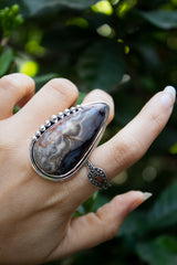 Earth’s Poetry: Crazy Lace Agate Ring, AR- 7408