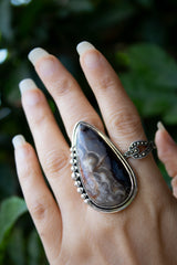 Earth’s Poetry: Crazy Lace Agate Ring, AR- 7408