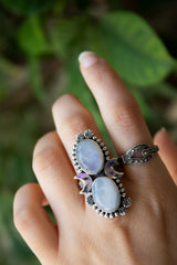 Moonstone Ring with Half Moon, AR- 6687