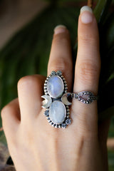 Moonstone Ring with Half Moon, AR- 6687