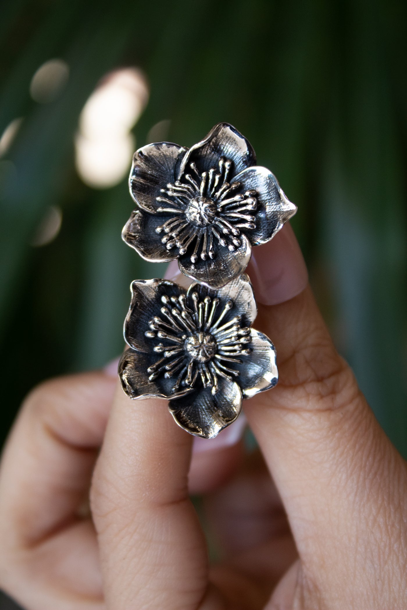 Blooming Silver Studs, AE-7423