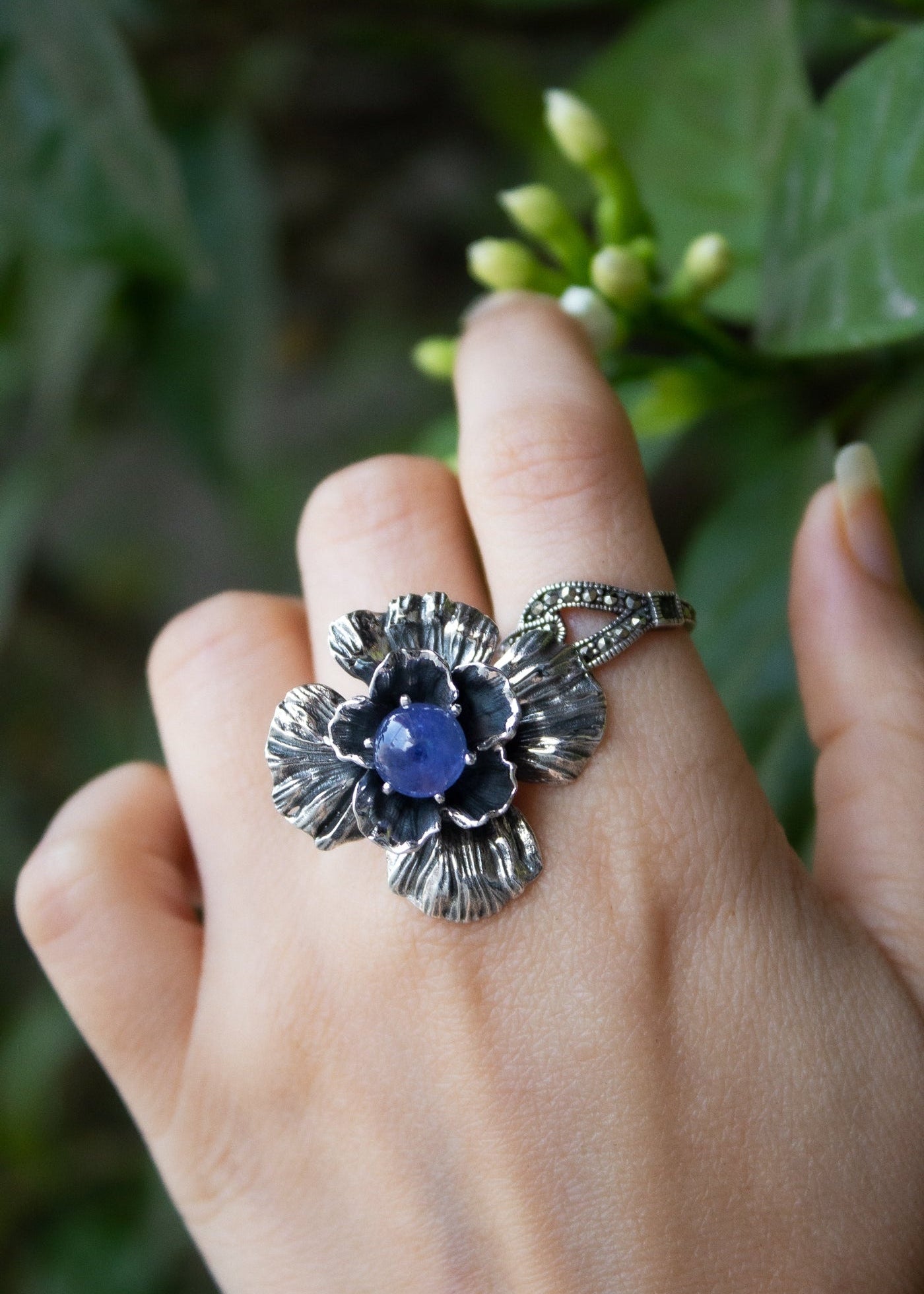 Floral Tanzanite Ring, AR-7040