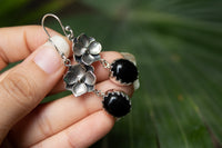 Black Onyx Snake Earrings AE-7075