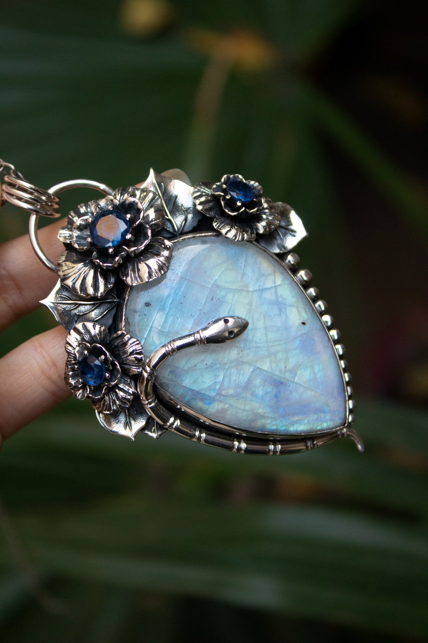 Serpent of Starlight: Moonstone Pendant, AP-7458