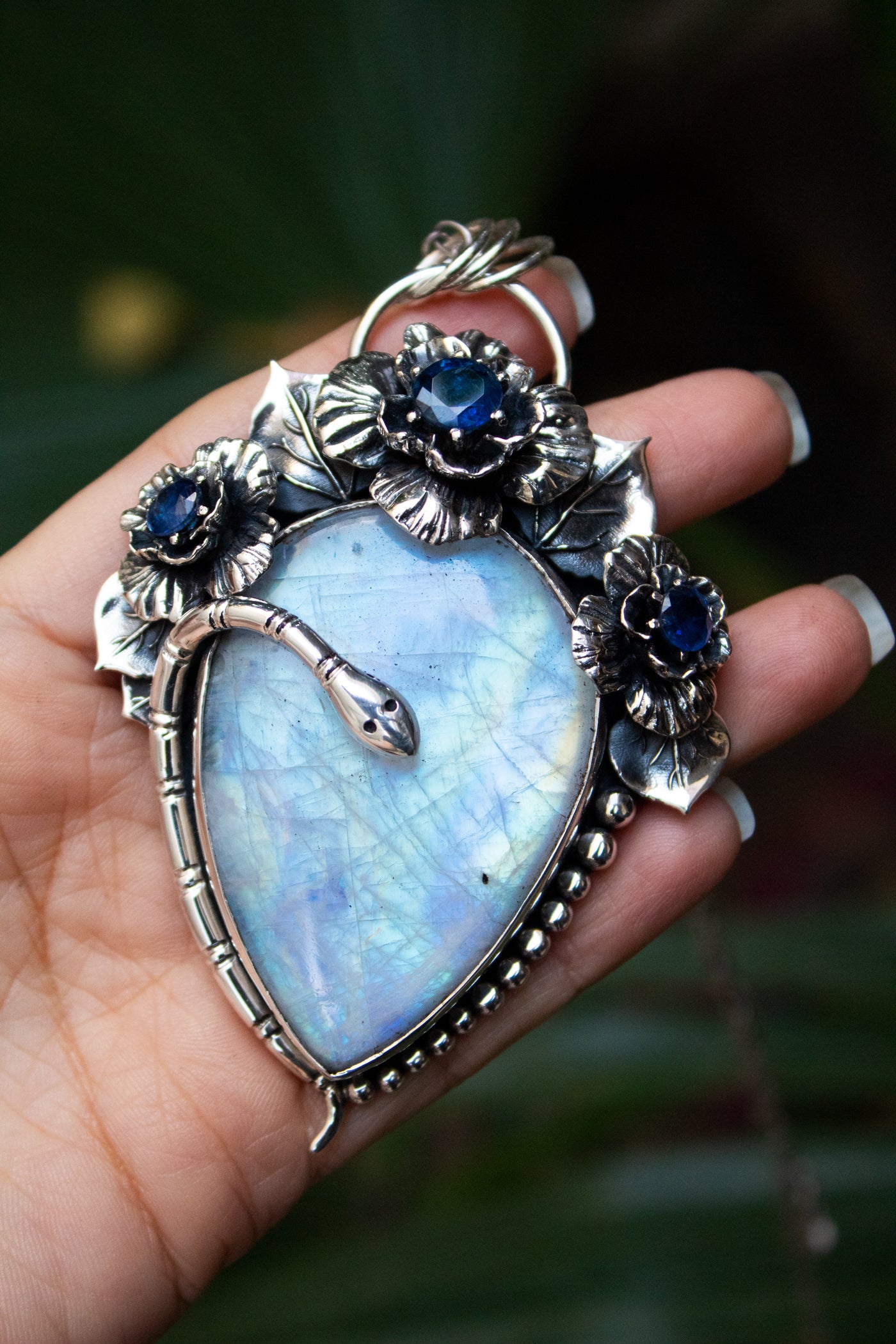 Serpent of Starlight: Moonstone Pendant, AP-7458