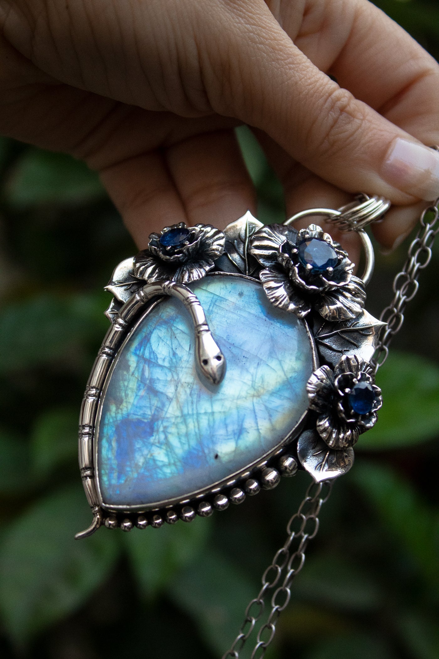 Serpent of Starlight: Moonstone Pendant, AP-7458