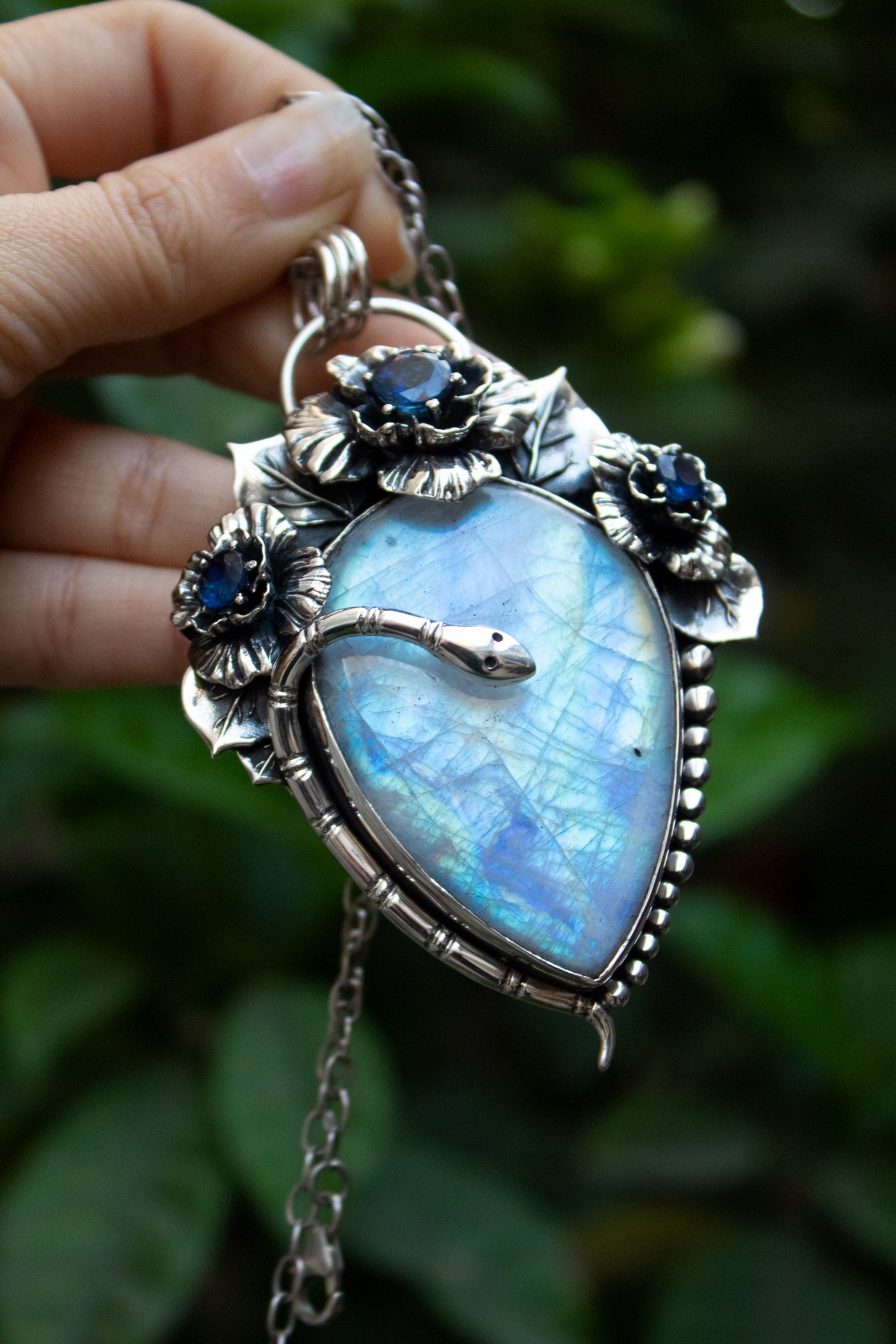 Serpent of Starlight: Moonstone Pendant, AP-7458