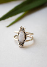 Bague céleste en pierre de lune, AR-6701