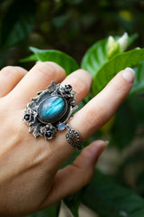 Garden of Shadows — Labradorite Ring, AR-7473