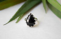 Black Onyx Ring, Dainty Promise Ring, AR-6831