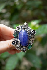 Twilight Grove — Tanzanite & Emerald Garden Ring, AR- 7470