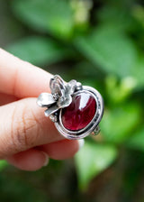 Floral Garnet Ring AR-7066