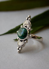 Anillo Boho Malaquita, AR-6705