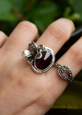 Floral Garnet Ring AR-7066