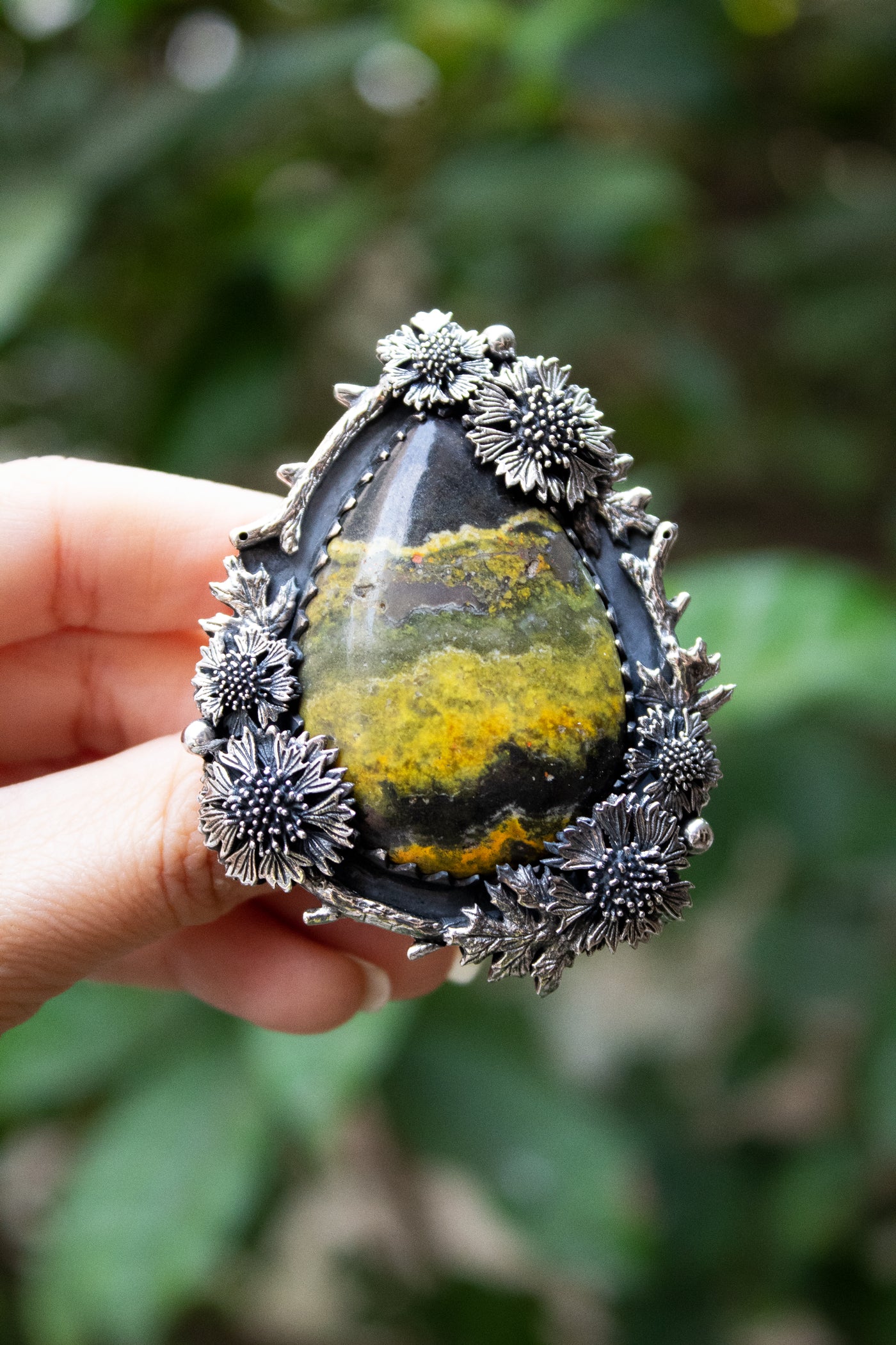 Sunlit Meadow — Bumblebee Jasper Ring, AR- 7477