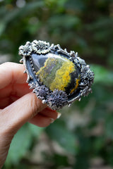 Sunlit Meadow — Bumblebee Jasper Ring, AR- 7477
