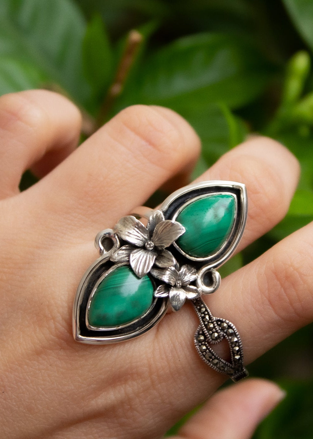 Anillo Boho Malaquita, AR-6705