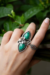 Anillo Boho Malaquita, AR-6705