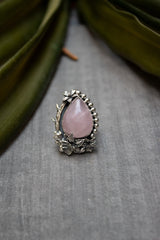 Petal of the Heart: Rose Quartz Ring, AR-7489
