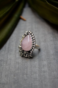 Petal of the Heart: Rose Quartz Ring, AR-7489